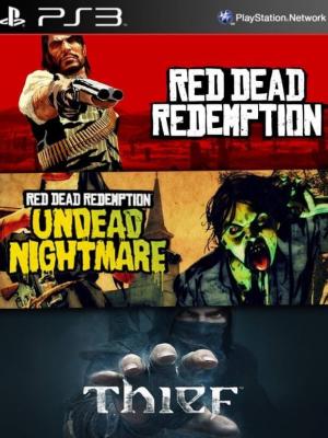 2 juegos en 1 mas Dlc Red Dead Redemption mas Colección Pesadilla de los No Muertos mas Thief