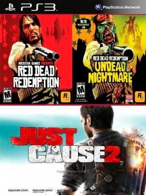 Red Dead Redemption Mas RDR Pesadilla de No Muertos Mas Just Cause 2 Ultimate Edition PS3