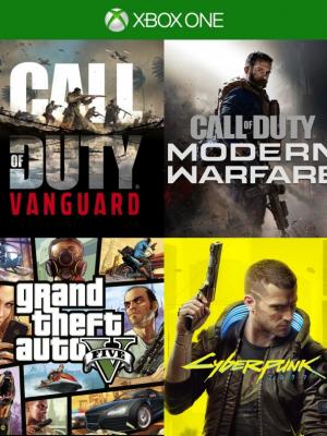4 JUEGOS EN 1 Call of Duty Vanguard + Call of Duty: Modern Warfare + GRAND THEFT AUTO V GTA V + CYBERPUNK 2077 - Xbox ONE