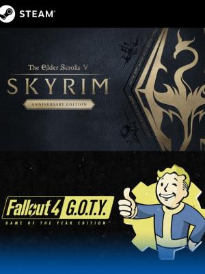 SKYRIM ANNIVERSARY EDITION mas FALLOUT 4 GOTY BUNDLE - Cuenta Steam