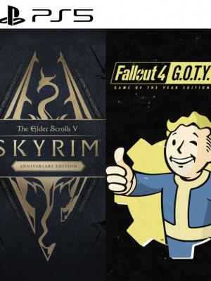 Skyrim Anniversary Edition mas Fallout 4 GOTY Bundle PS5